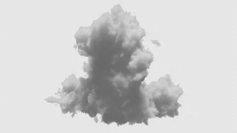 3D big cloud with alpha channel and looping animation Stock Footage 282526270