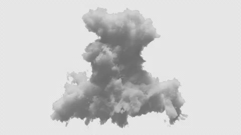 3D big cloud with alpha channel and looping animation Stock Footage 285150915