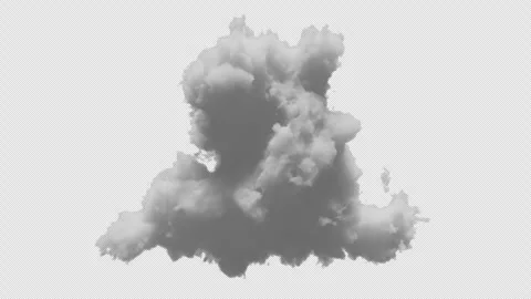 3D big cloud with alpha channel and looping animation Stock Footage 308738587