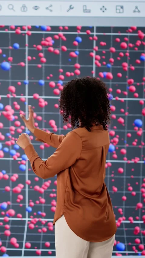 3D Big Data Analytics In Cloud Stock Footage 304185871