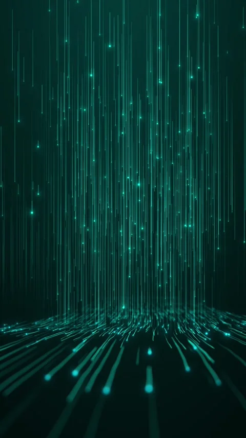 3D Big Data futuristic matrix Digital tunnel digital cyberspace flare light Stock Footage 313647361