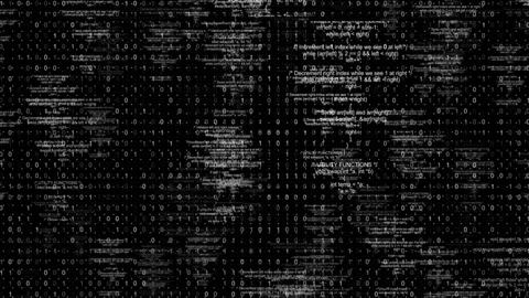 3D Big data Machine learning algorithms. Analysis Technology binary code network 動画素材 294957813