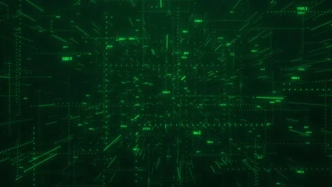 3D Big data Machine learning algorithms. Analysis Technology binary code network 動画素材 295186911