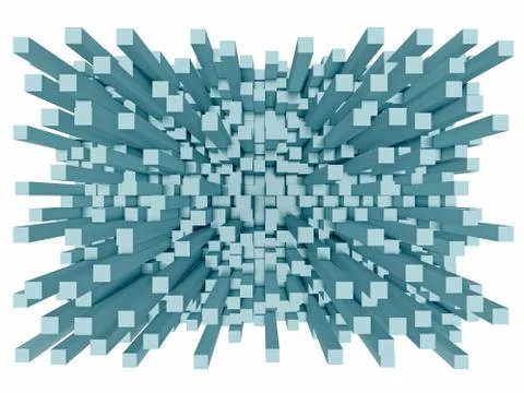 3d big explosion Stock-Illustration