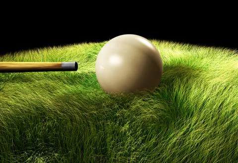 3D Billiard ball on the table Stock Illustration