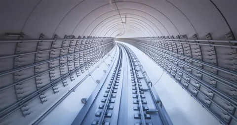 3D BIM model of the metro tunnel 库存影片 131600723