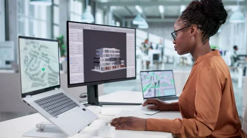 3D BIM Model Project Design: Engineering Technology Stock Footage 328400961
