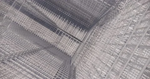 3D BIM model of reinforcement framework of the building 库存影片 141686510