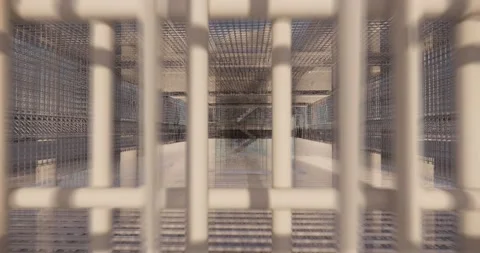 3D BIM model of reinforcement framework of the building 库存影片 141686523