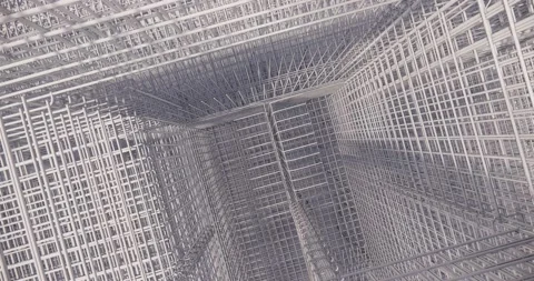 3D BIM model of reinforcement framework of the building 库存影片 141686534