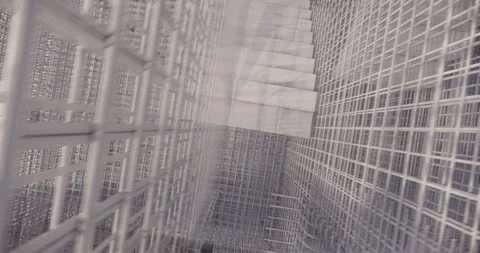 3D BIM model of reinforcement framework of the building 库存影片 141686660