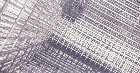 3D BIM model of reinforcement framework of the building Ilustración de archivo