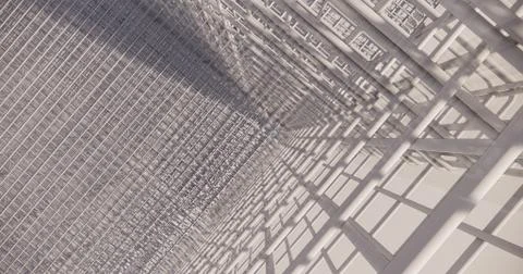3D BIM model of reinforcement framework of the building Stock Illustration