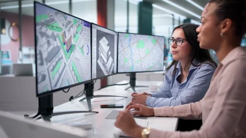 3D BIM Technology Used In Architectural Design Project Stock Footage 329682281