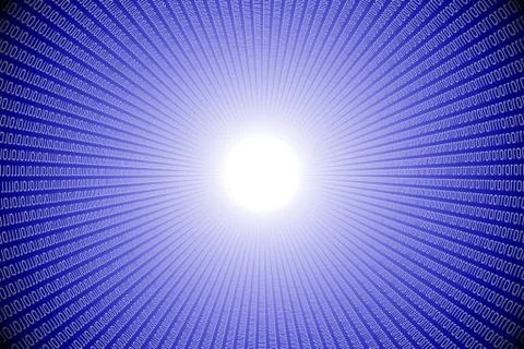 3D binary code / Internet / cyberspace / fiberoptics concept イラスト素材