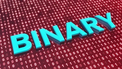 3D Binary Extruded Text on a Glowing Background. Binary Code Background. 4K Stock Footage 280416020