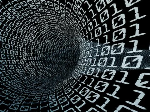 3d binary Stock Illustration
