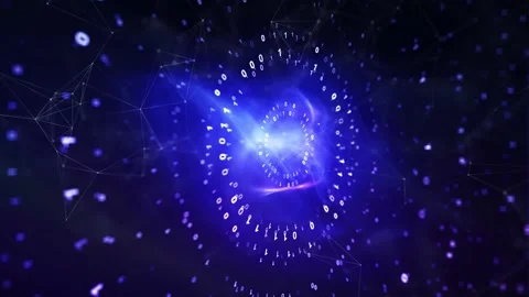 3d binary numbers on dark cyberspace background Video stock 146682490