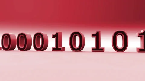 3D Binary World 02 Stock Footage