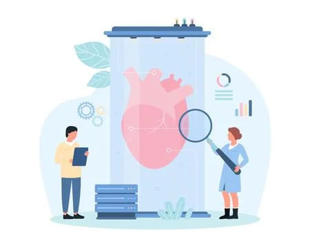 3D bio printing artificial human organ for transplantation in biotech medical 스톡 일러스트