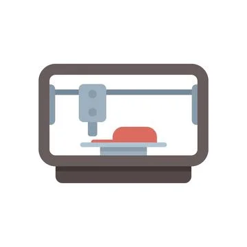 3d bio printing machine creating cultured meat product Stock Illustration