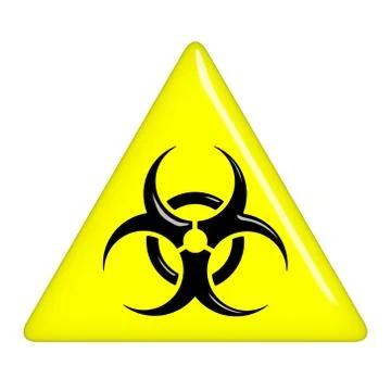 3D Biohazard Sign Stock Illustration
