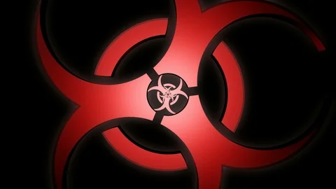 3D biohazard symbol Stock Footage 94944901