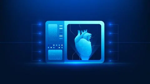 3D Bioprinting Technology Background with Artificial Human Organ Creation, .. Stockillustratie
