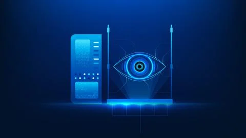 3D Bioprinting Technology Background with Artificial Eye Creation, Bioprint.. 스톡 일러스트