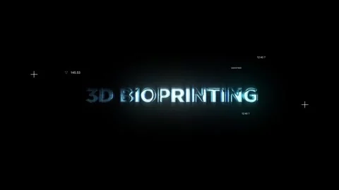 3D Bioprinting Word Hi-Tech Titles Stock Footage 339078218