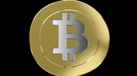 3D Bitcoin With Alpha Channel Stock Footage 35578231