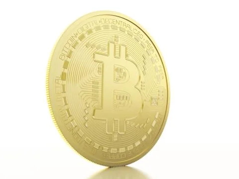3d Bitcoin coin. Cryptocurrency concept. イラスト素材