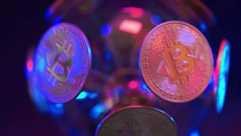 3D Bitcoin Cryptocurrency on Computer Motherboard Stock Footage 296044492