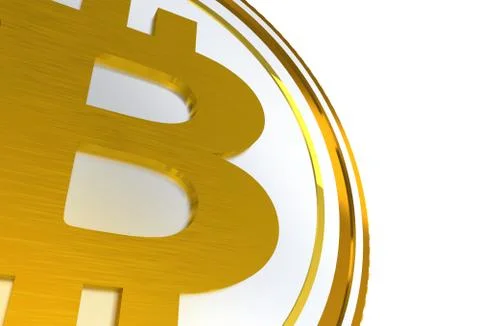 3D Bitcoin Symbol Isolated Ilustração Stock