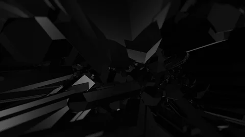 3D Black Abstract Background, animation. loop. Video stock 106775848