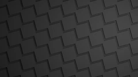 3d black abstract background. Dark geometric technology wallpaper surface Illustrazione stock