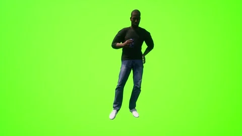3d Black American man drinking and having fun in neighborhood cafe 스톡 동영상 243291097