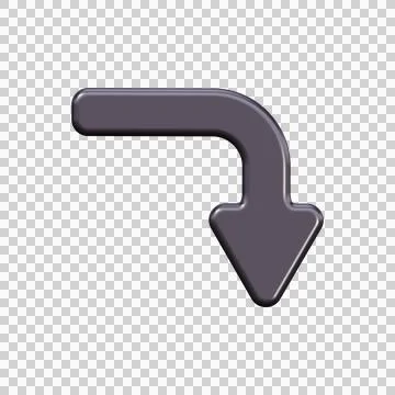 3d black arrow icon Stock Illustration