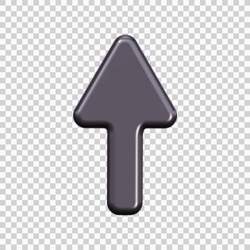 3d black arrow up. Stock Illustration