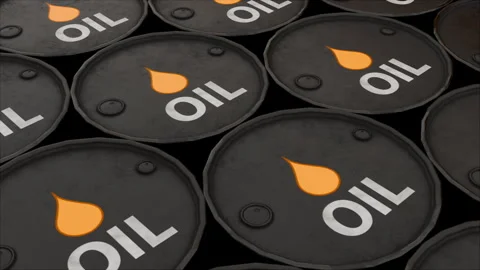 3d black barrels Stock Footage 329184383