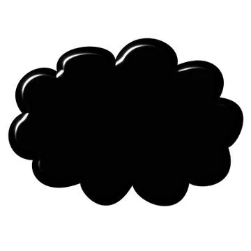 3D Black Cloud Stock Illustration