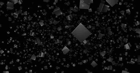 3D Black Cubes Background Stock Footage 140172665