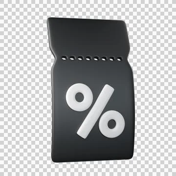 3d black discount tag Stock Illustration