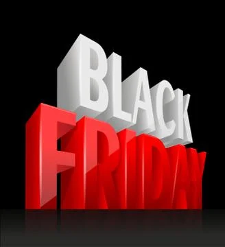 3d black friday Stock Illustration