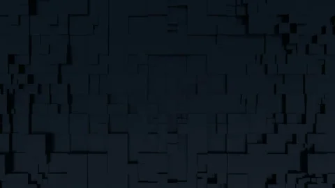 3D Black Geometric Cubical Random Size Abstract Background - Animation Loop Stock Footage 141677958