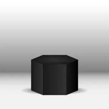 3d black geometric shape interior design template background Stock Illustration