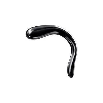 3D black glossy reflective chrome molten drop, vector realistic melting metal Stock Illustration