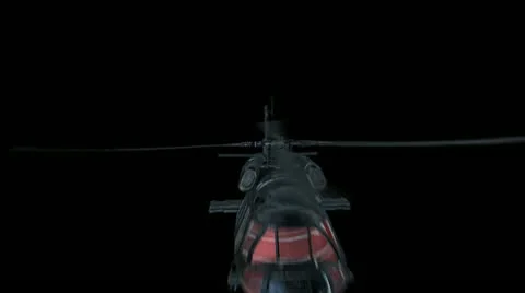 3D Black Hawk Helicopter Fly Through Cam Stock Footage 11518128