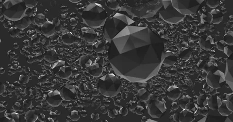 3D Black Hexagon Balls Background Vidéo 140177743