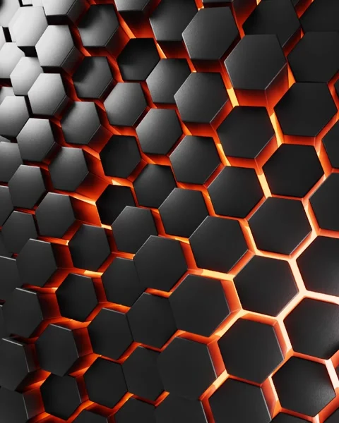 3d black hexagon looping background with glow light Stock Footage 285928988